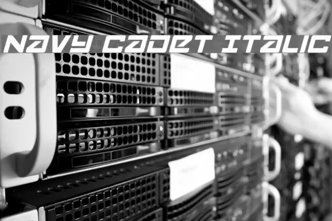 Navy Cadet Italic Font examples