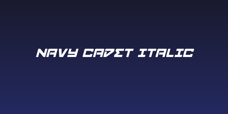 Navy Cadet Italic Social Header