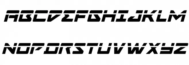 Navy Cadet Laser Italic 字体 大写