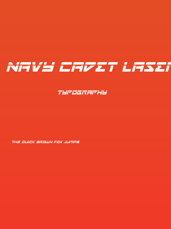 Navy Cadet Laser Italic Poster