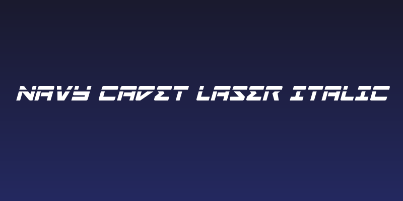 Navy Cadet Laser Italic Social Header