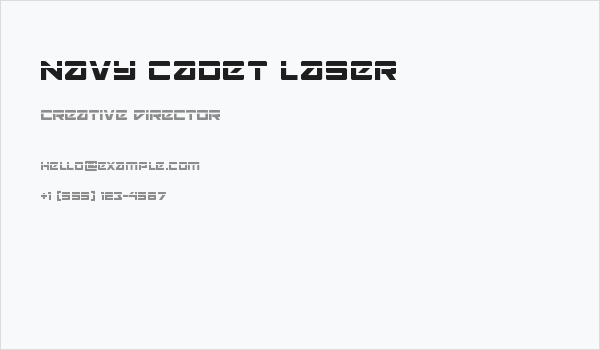 Navy Cadet Laser Business Card