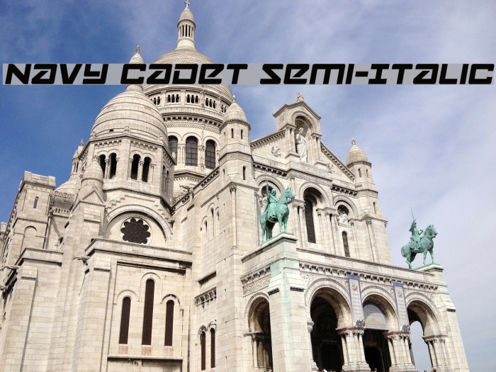 Navy Cadet Semi-Italic Font examples