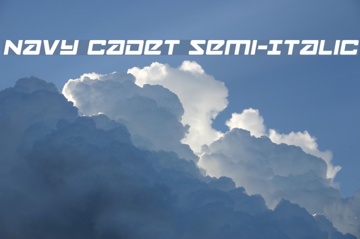 Navy Cadet Semi-Italic Font examples