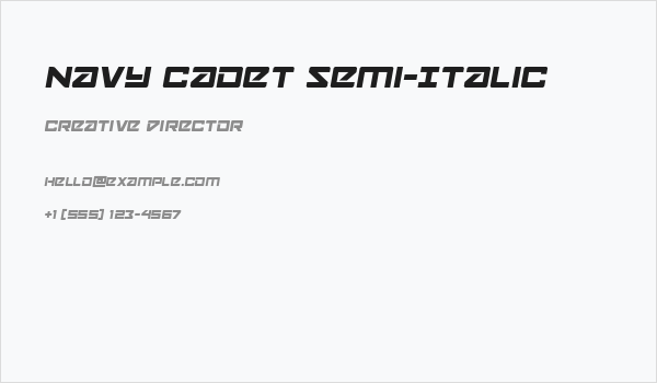Navy Cadet Semi-Italic Business Card