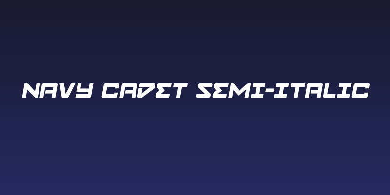 Navy Cadet Semi-Italic Social Header