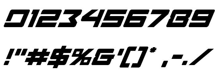 Navy Cadet Super-Italic Font OTHER CHARS