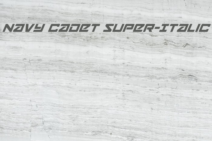Navy Cadet Super-Italic Font examples