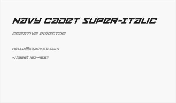 Navy Cadet Super-Italic Business Card