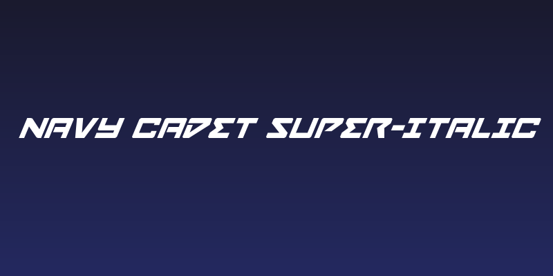 Navy Cadet Super-Italic Social Header