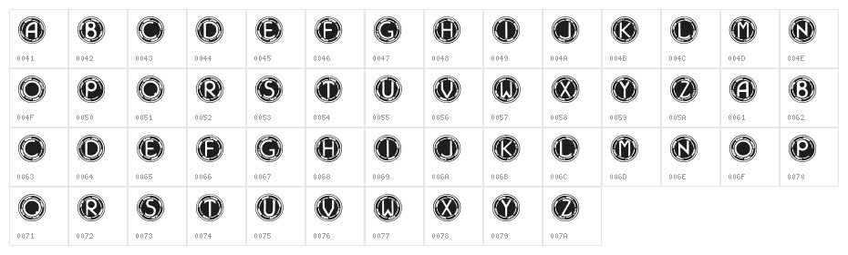 NavyBlues Character Map