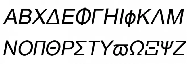Naxos-Italic خط أحرف كبيرة