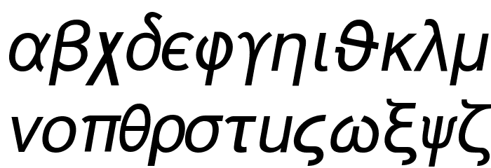 Naxos-Italic Font LOWERCASE