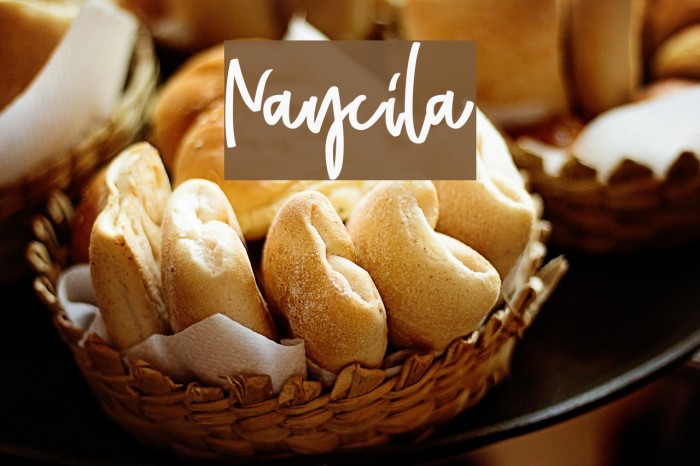 Naycila Font examples