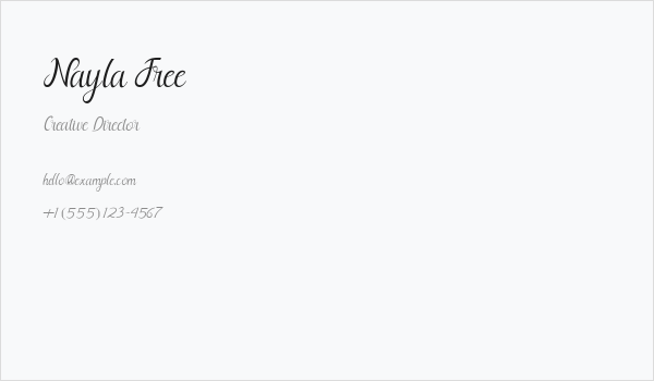 Nayla Free Business Card
