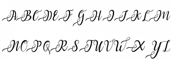 Nayla Script Schriftart Groß