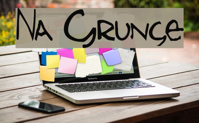 Naz Grunge Font examples
