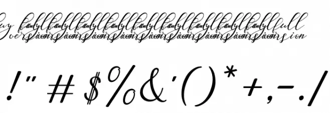 Nazeefa Script Font OTHER CHARS