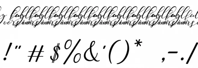 Nazeefa Script Font OTHER CHARS