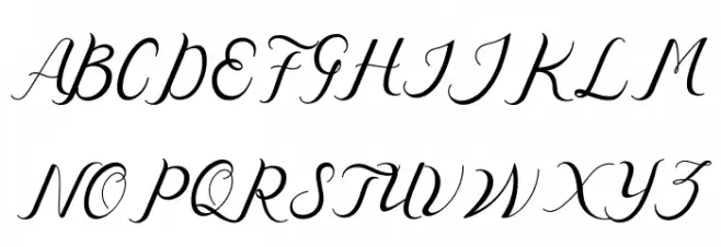 Nazeefa Script Caratteri MAIUSCOLE