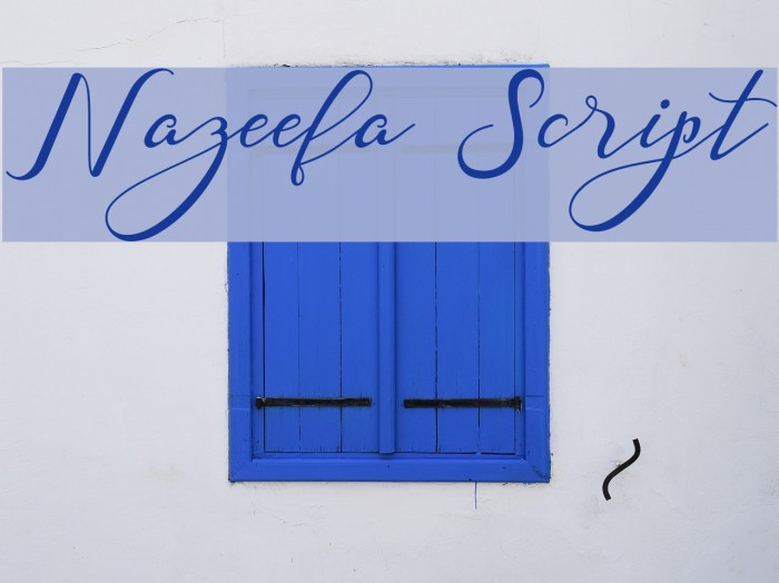 Nazeefa Script Font examples