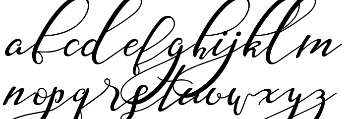 Nazeefa Script Font LOWERCASE