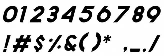 Nazegul Italic Font OTHER CHARS