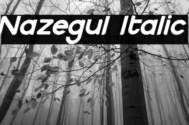 Nazegul Italic Font examples