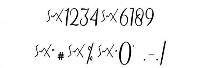 NazeliaFreePersonalUse-Reg Font OTHER CHARS