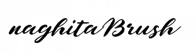 naghitaBrush  Frei Schriftart Herunterladen