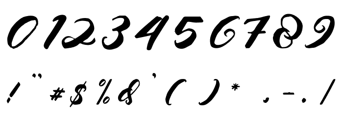 naghitaBrush Font OTHER CHARS