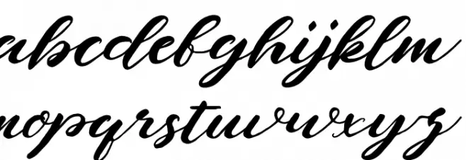 naghitaBrush Caratteri MINUSCOLO