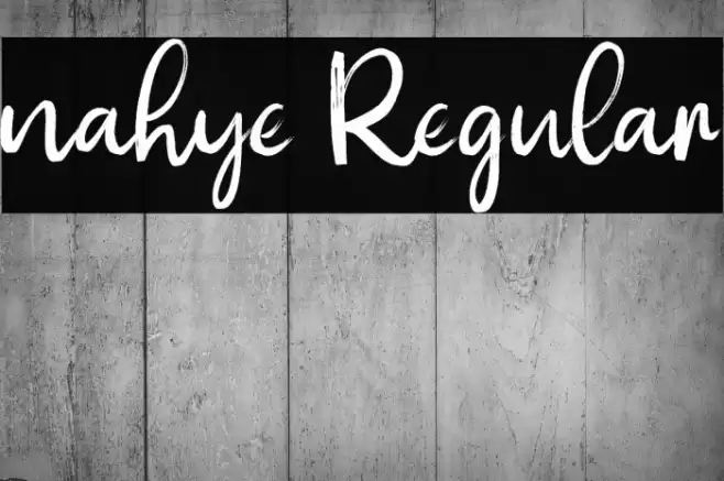 nahye Regular Font examples