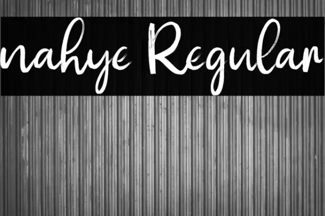 nahye Regular Font examples