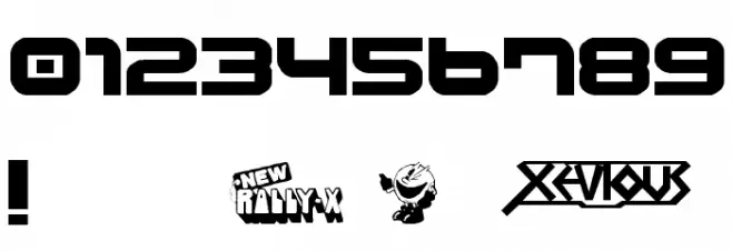 namco regular Font Alte caractere