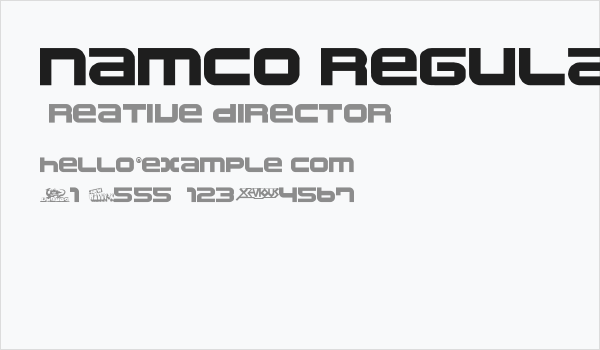 namco regular Business Card