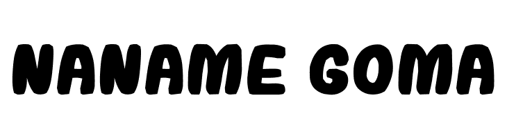 naname goma Font
