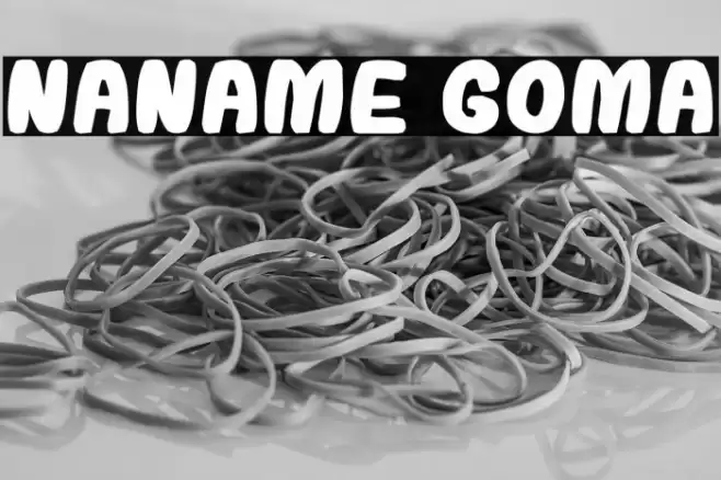naname goma Font examples
