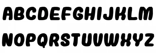 naname goma Font LOWERCASE