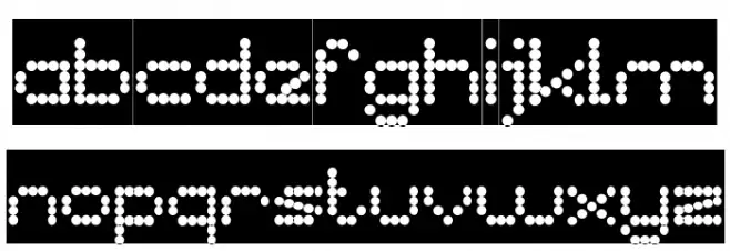 nano-Inverse Font LOWERCASE