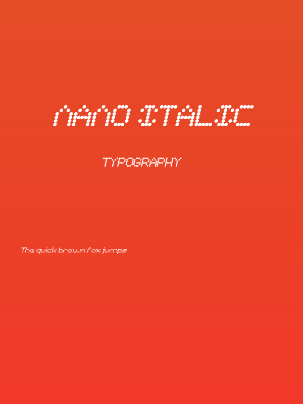 nano Italic Poster