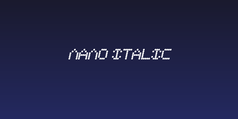 nano Italic Social Header
