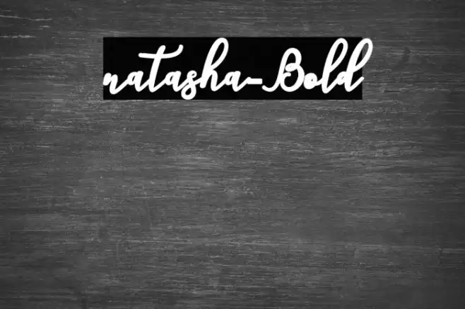 natasha-Bold Font examples