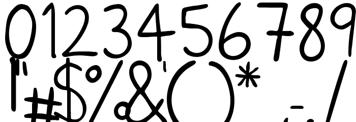 natwooddraws Font OTHER CHARS