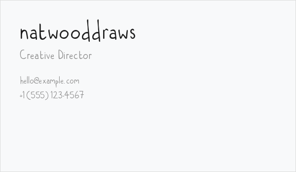 natwooddraws Business Card