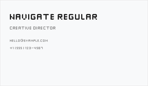 navigate Regular Business Card