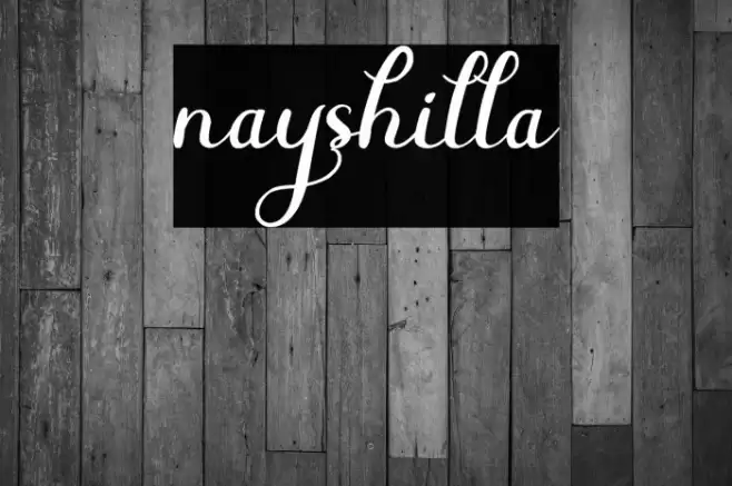 nayshilla Font examples