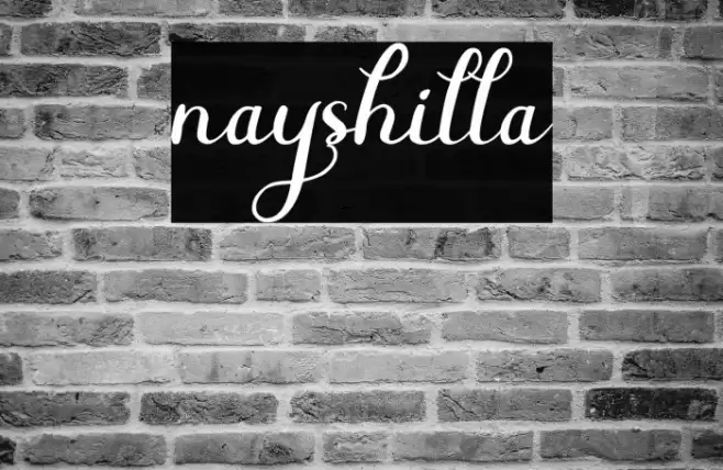 nayshilla Font examples