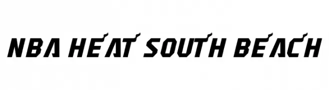 NBA Heat South Beach  Frei Schriftart Herunterladen