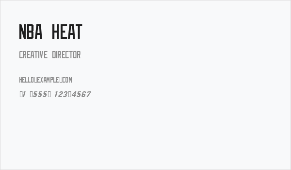 NBA Heat Business Card